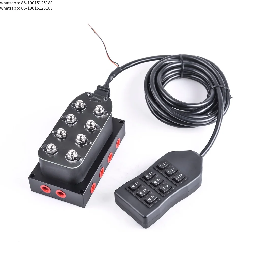 Universal 8-position solenoid valve with 5-meter wire handle kit for efficient control systems