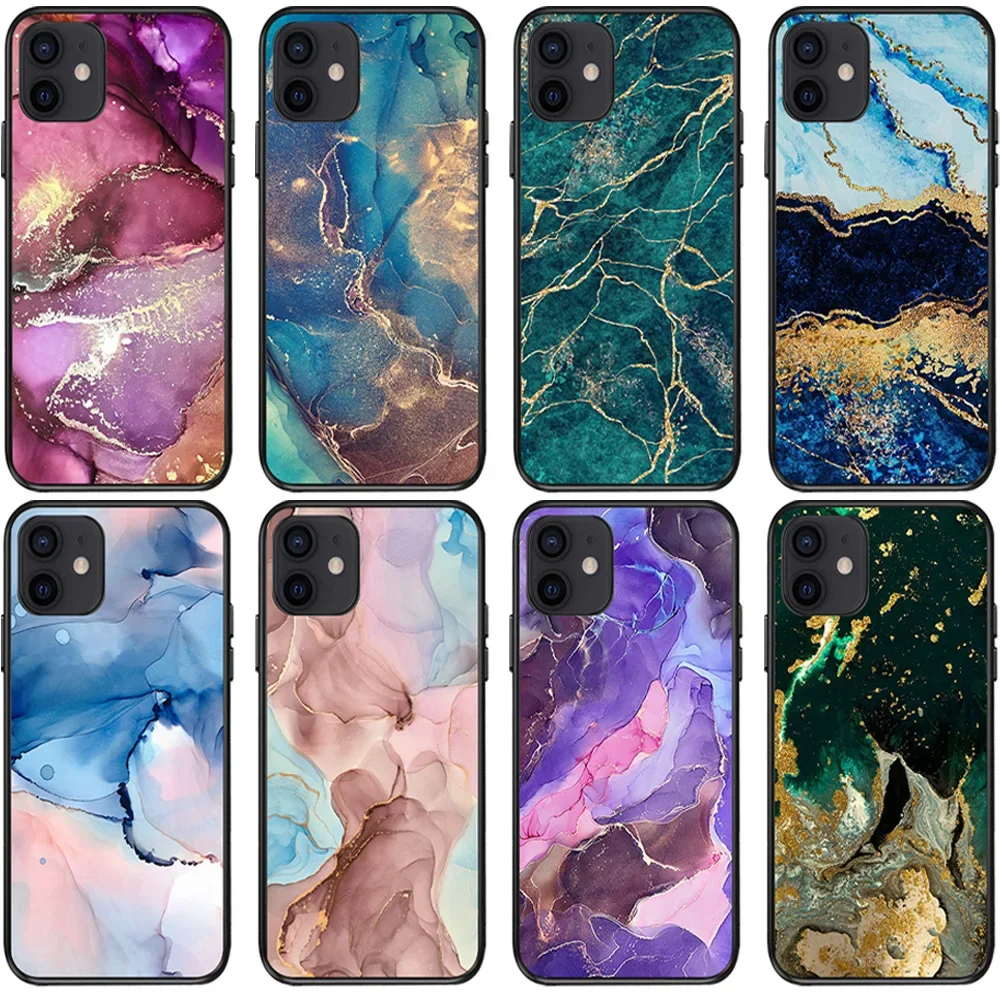 Suitable for iPhone 15 phone case X Foreign trade new marble painted phone case