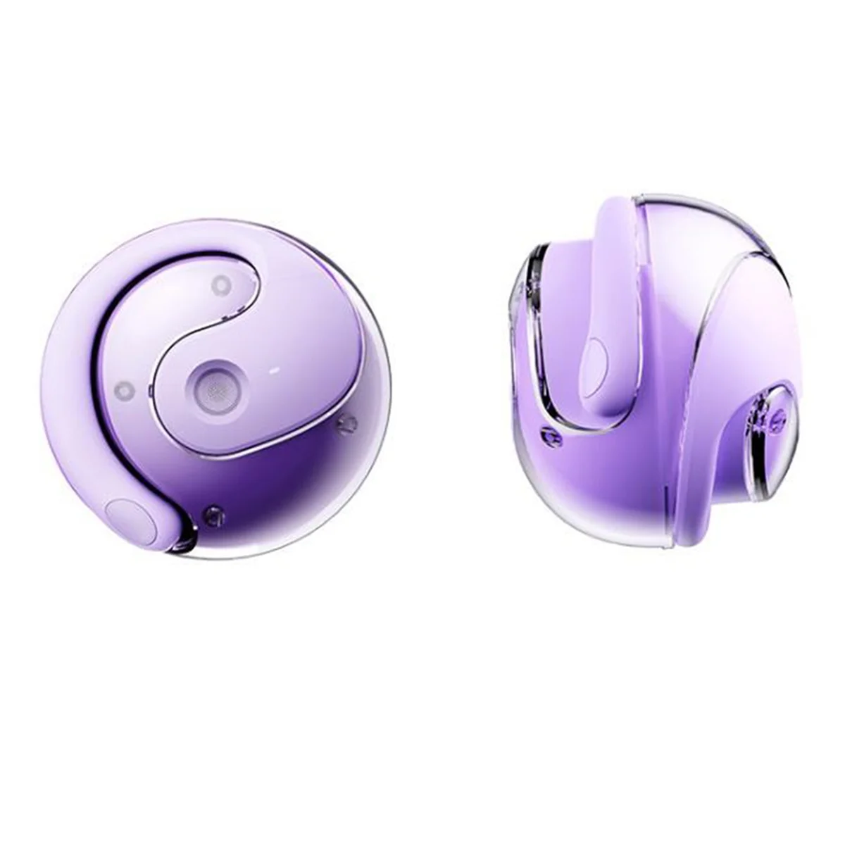 Fones de ouvido Bluetooth com ouvido suspenso, continuidade duradoura, multifunções, fone de ouvido roxo, poder 40mAh, TWS 5.3