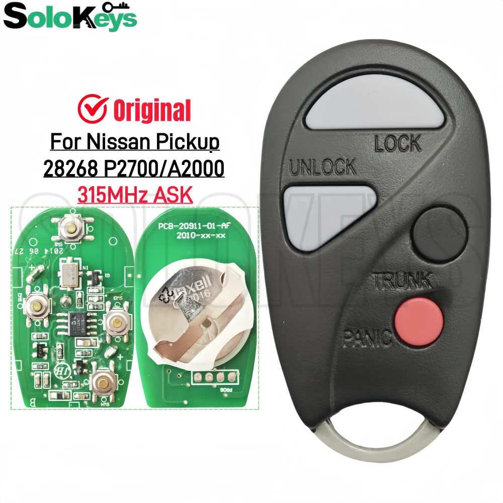 

SOLOKEYS 28268 P2700/A2000 For Nissan Old Sunny CEFIRO A33 Odin Yuxuan Patrol Rich Original remote control key 315MHz