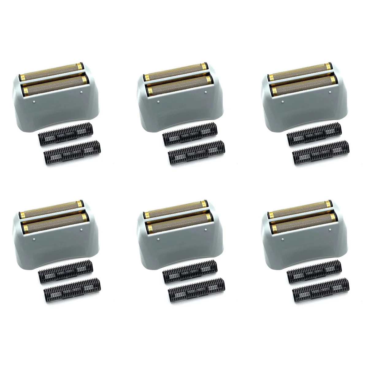 

6X Shaver Replacement Foil and Cutters for 17150 17200 Washable 3D Intelligent Floating Shaving Blade Gold-T33C