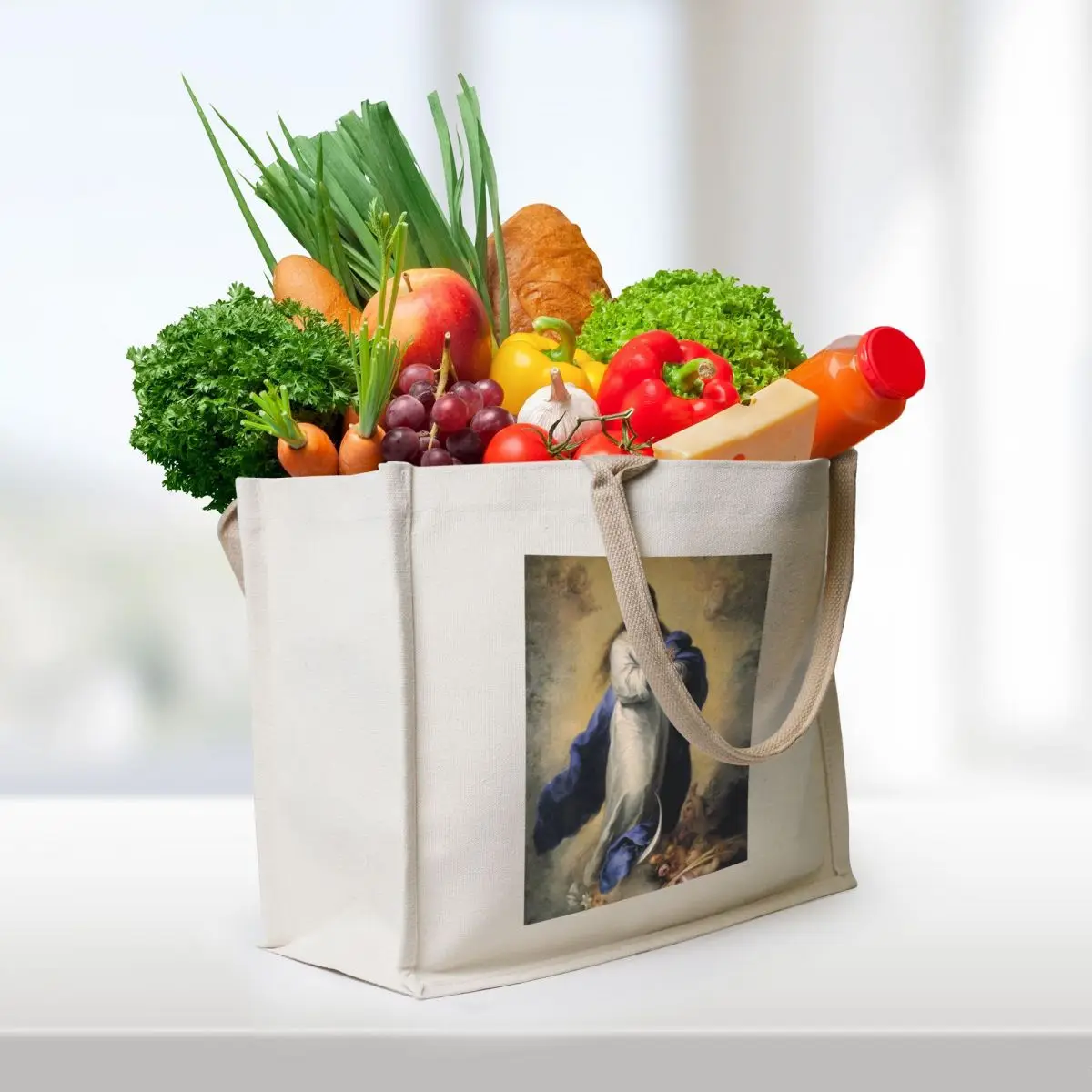 Immaculate Conception by Murilo 1660 Tote Bag Shopper handbag supermarket folding bag Handbags