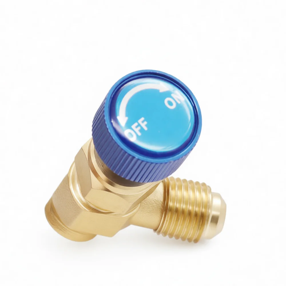 HVAC Repair Safety Valve Adapter For R410 R22 Refrigerant Charging Anti Leak Air Conditioner Cooling Maintenance Tool