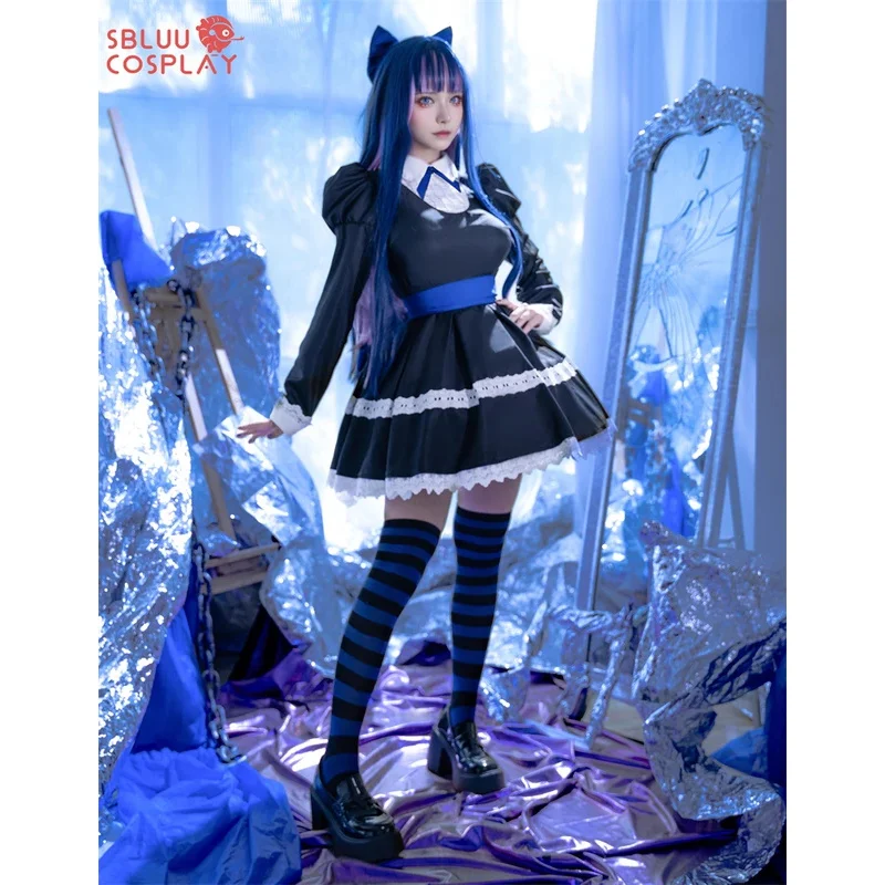 SBluuCosplay Panty Stocking Cosplay Garterbelt Heroine Anarchy Stocking Cosplay Costume with Stockings