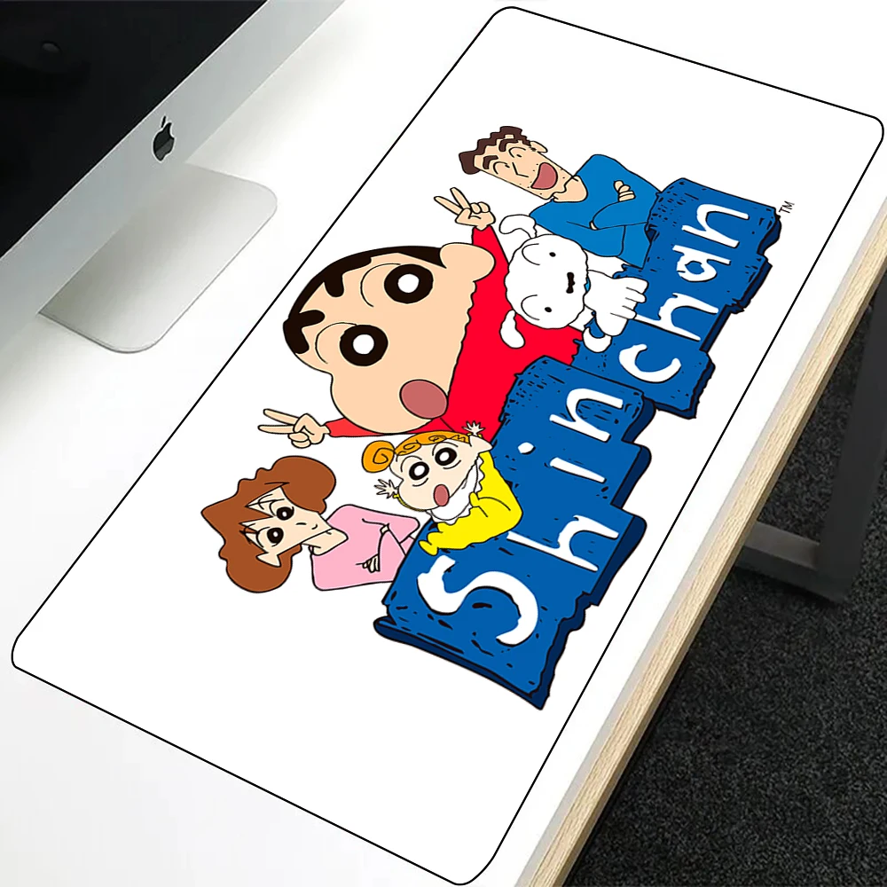 Crayon S-ShinS-c-c-hans Mousepad HD Baskı Bilgisayar Oyuncular Kilitleme Kenar kaymaz Mouse Pad XXL90x40cm Klavye PC Masa Pedi