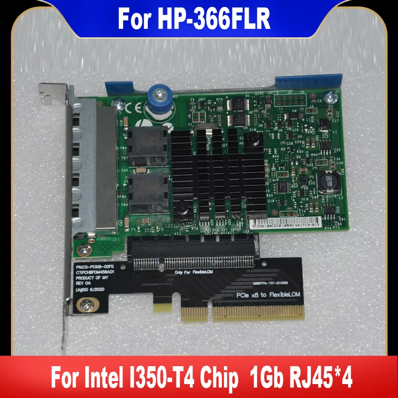 New Original For HP 331FLR 366FLR 544FLR 4-Port Ethernet 1Gb RJ45 40Gb QSFP Network Card Adapter High Quality