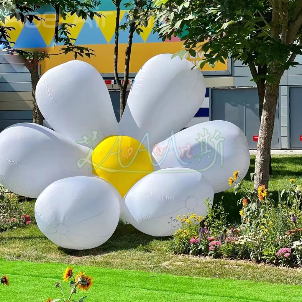 Colorful Inflatable Daisy Air Blow Cartoon Flower Garden Outdoor Wedding Exhibit Decoration Event Advertise Props