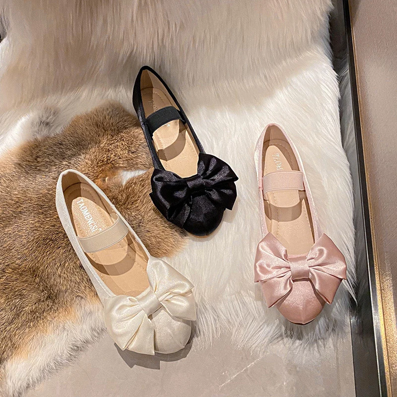 

Bow-tie strap ballet flats for women, Mary Jane shoes