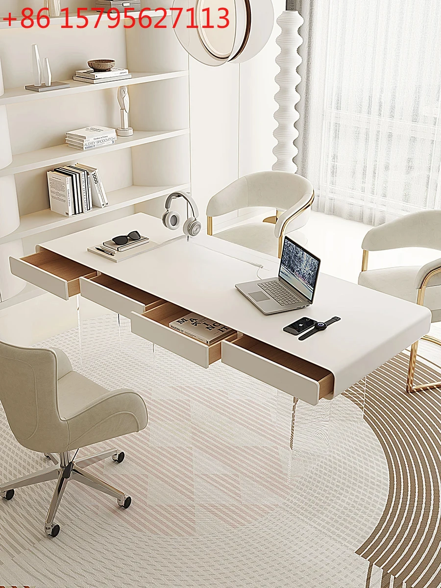 

Кремовый письменный стол для небольшой квартиры, домашний, в французском стиле, для студента, офисный, кассовый, для письма