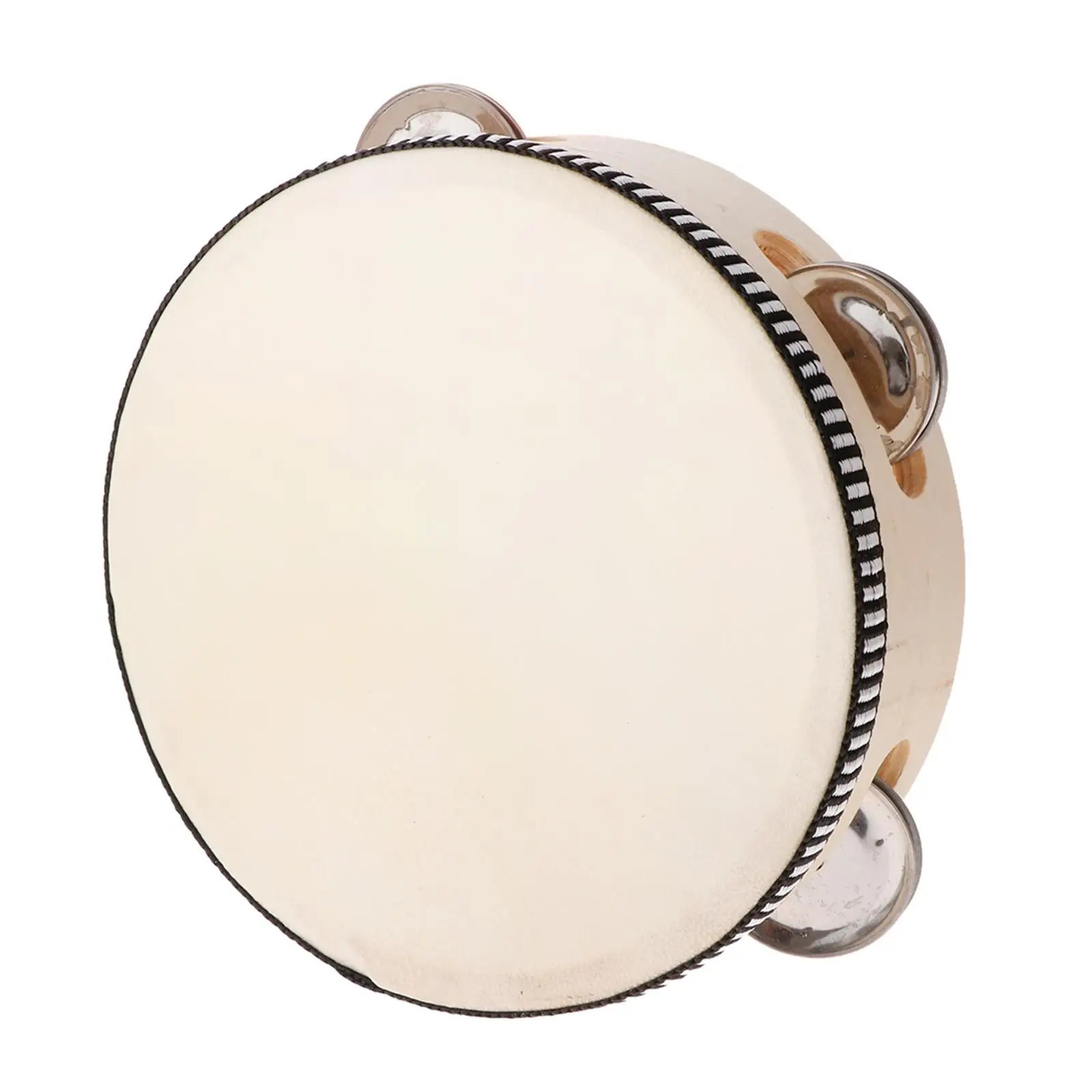 Educational Wooden Tambourine Drum for Kids Percussion Hand Bell Toy Music Class