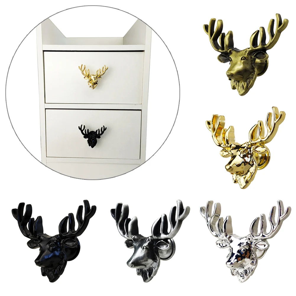 

Drawers Handle Door Cabinets Knobs For Children Room Reindeer Shape Zinc Alloy Corrosion-resistant Furniture Decoration