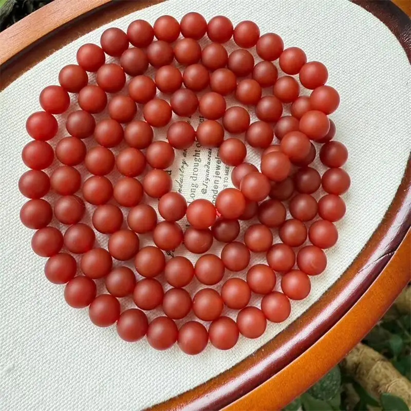 

8MM Natural Red Agate 108bead Necklace Bracelet Exquisite For Women Jewelry Gift Healing Crystal Energy Gift 1pcs