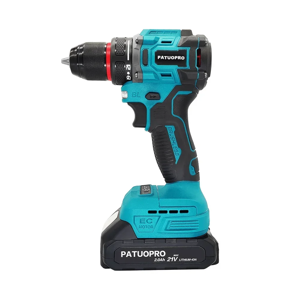 

Бесщеточная электрическая дрель l 10 мм, 2-скоростная аккумуляторная ручная дрель, отвертка 60-100 Нм, электроинструменты для аккумулятора Makita 18 В