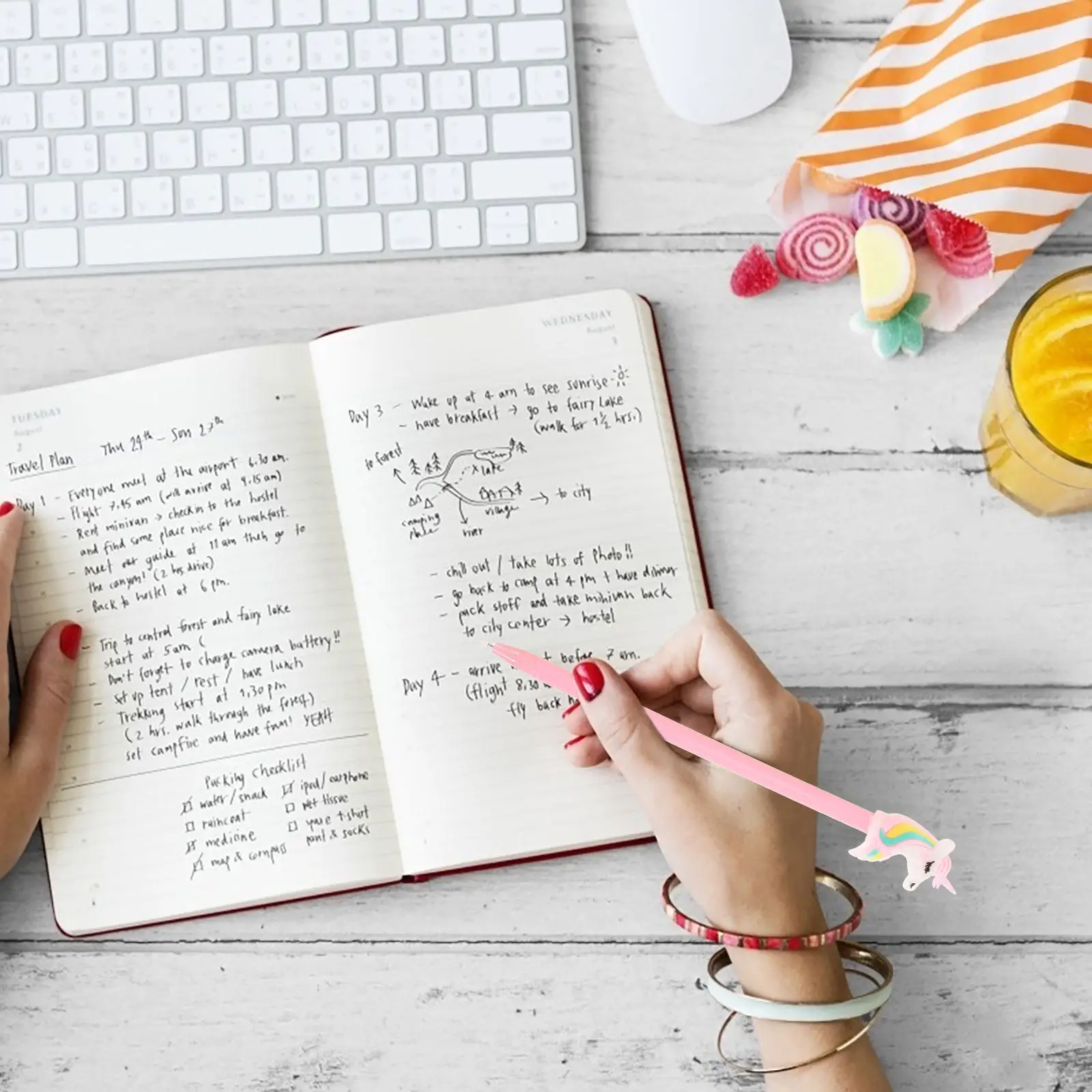 

4 шт. очаровательных гелевых ручек, изысканное исполнение, плавное письмо, идеально подходят для студентов, для подписи и заметок, случайный цвет