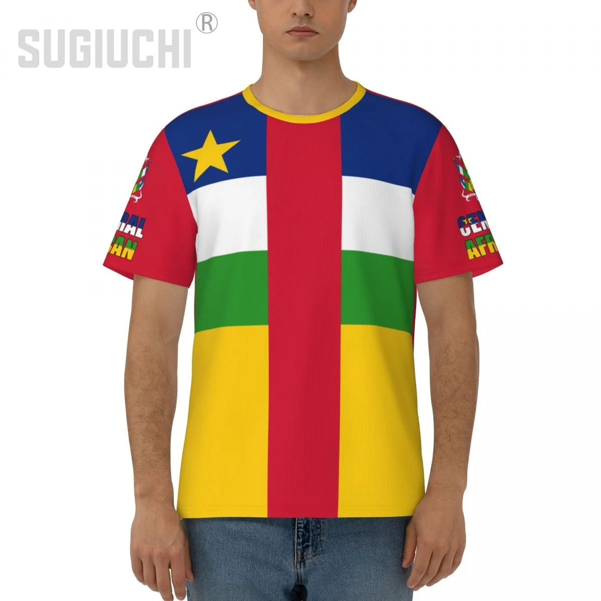 Unisex Nation T-shirt Central African Republic Flag T-shirts For Men Women Soccer Football Fans Gifts Custom clothes tee