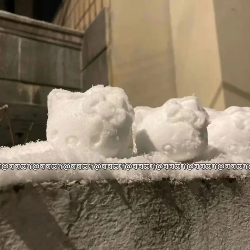 Nuovo Kawaii Hello Kitty Stampi per palle di neve 1pc Anime All'aperto Sabbia Palla di neve Giocattoli Multifunzionale Fai da te Palline di riso Cubi di ghiaccio Uova Stampo