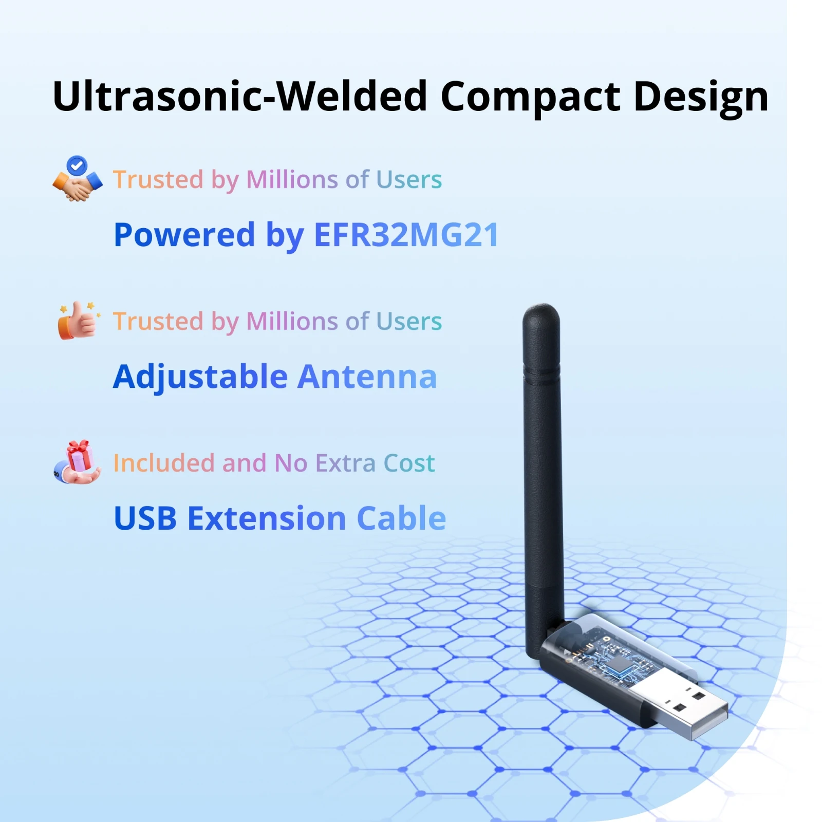 SONOFF Dongle Lite MG21 Zigbee/Thread USB Dongle Dongle-LMG21 EFR32MG21 Compact Size 65% Smaller than ZBDongle-E Cost-Effective - view 4