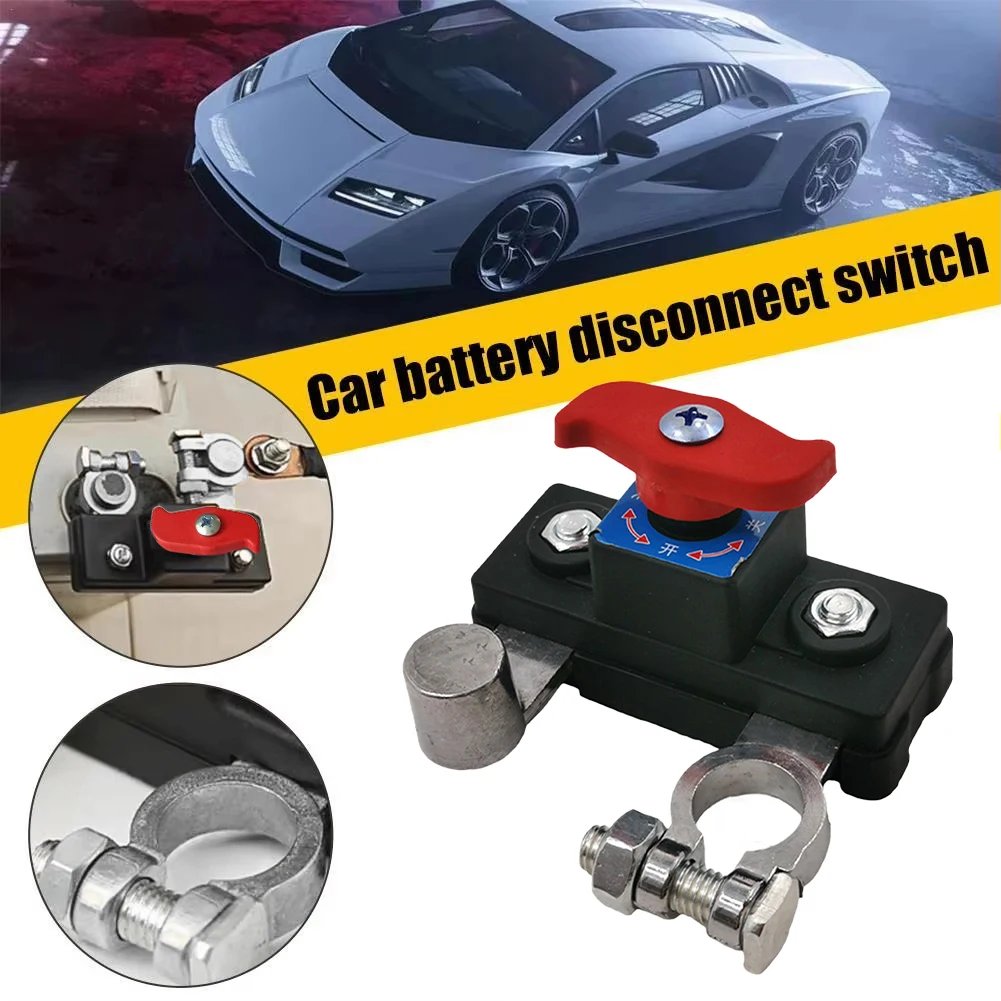 

Battery Cut Off Switch for Vehicles Allows Easy Power Isolation for Cars and RVs 12V/24V Compatible Plastic and Copper