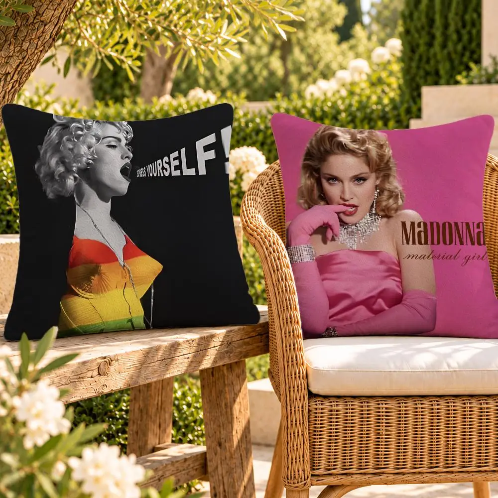 Singer Dance Pop Madonna Cushion Cover Soft Plush Throw Pillow Cover Washable Sofa Bed Patio Chair Home Decor
