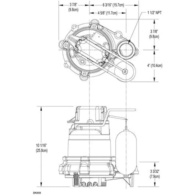 home.Mighty-mate Submersible Sump Pump, 1/3