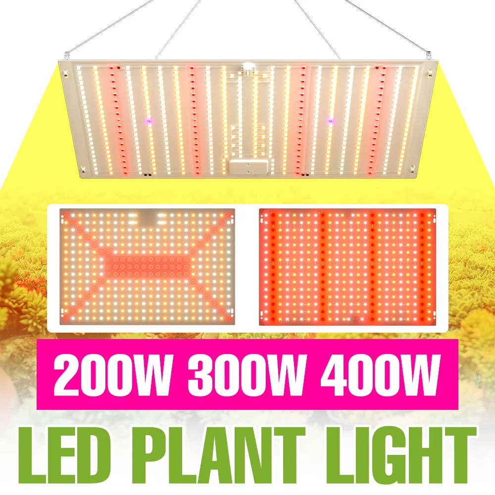 400 واط LED تنمو مصباح الطيف الكامل ضوء النبات 100-277 فولت الكم مجلس البذور زراعة مصابيح داخلي الدفيئة خيمة ملء الإضاءة #1
