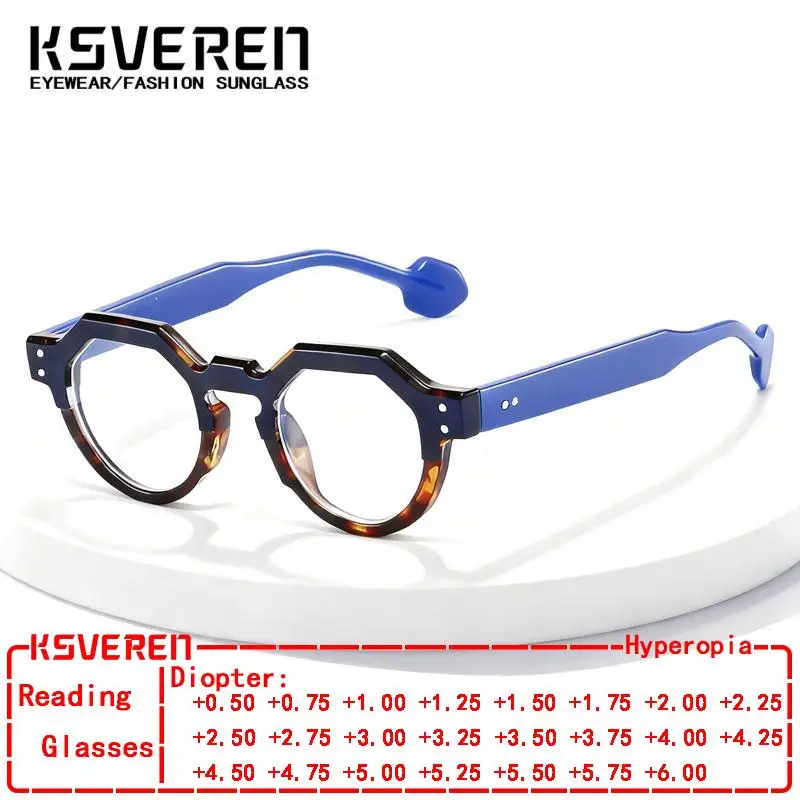 

Анти-синий свет, многоугольные очки для чтения для мужчин и женщин, леопардовые цветные очки для дальнозоркости, противоусталостные компьютерные очки