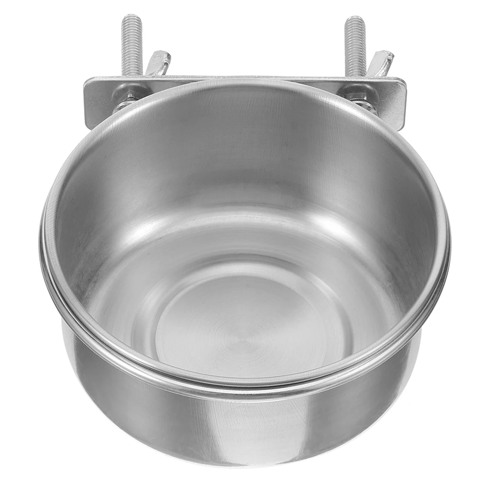 

Stainless Steel Food Bowl Bird Container for Cage Feeding Dish Cups Bowls Holder