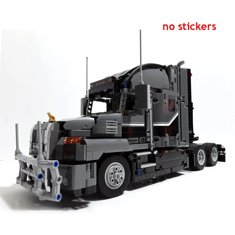 Customed 1590PCS MOC 42078 Mark Anthem RC Modification Truck Head fit Technical Trailer Building Blocks Model DIY Bricks Toys