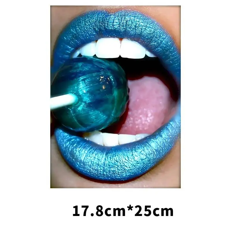 Diamond Dollar Lips heat transfe Sexy Lips DIY Print-on T-shirt Hoodies Washable Thermal Cloth Sticker Iron On Clothes Patches