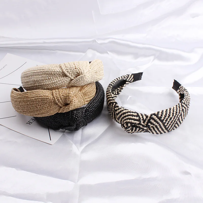 

Handmade Lafite Grass Wig Bracelet Sweet and Fresh Spring/Summer New Style Hairband Internet Red Same Style