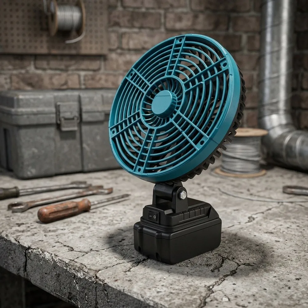 Cordless 21V Clip Fan with Rechargeable Functionality 3 Options and Clamp Base Suitable for Table Bed Frame or Tent