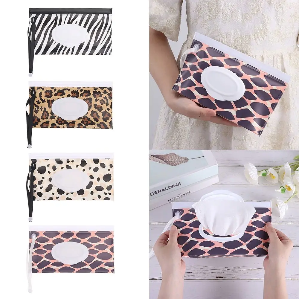 Fashion EVA Wet Wipes Bag Snap-Strap Flip Cover Wipes Holder Case Portable Reusable Stroller Accessories Product view 2