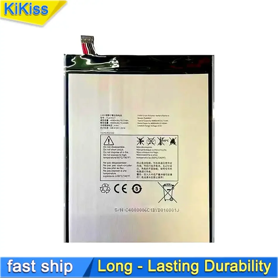 

4080mAh Laptop Battery For Alcatel A30 Tablet 4G Lte 9024W 8.0" Joy Tab 9029Z TLp040K7 TLp040J1 Fast Charging