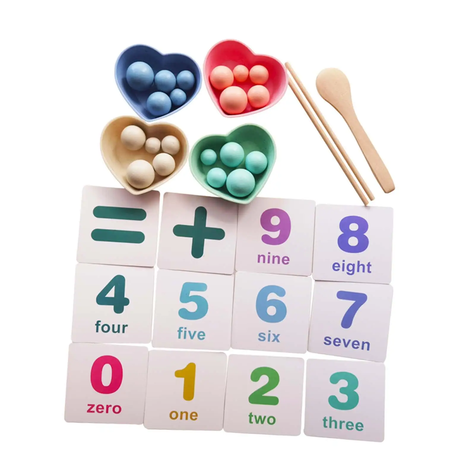 Math Counting Toy, Bead Game, Addition Clip Beads Matching Game, Math Toy for Kindergarten Kids 3 Year Old+ New Year Gifts