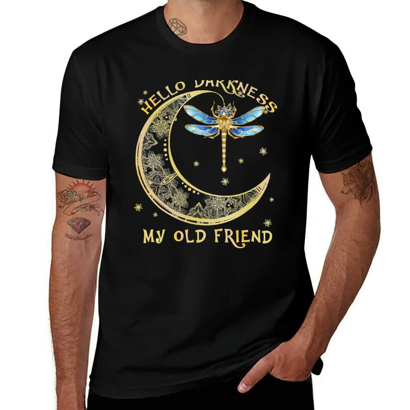 

Hello Darkness My Old Friend T-Shirt man t shirt designer t shirt man cotton T-Shirt