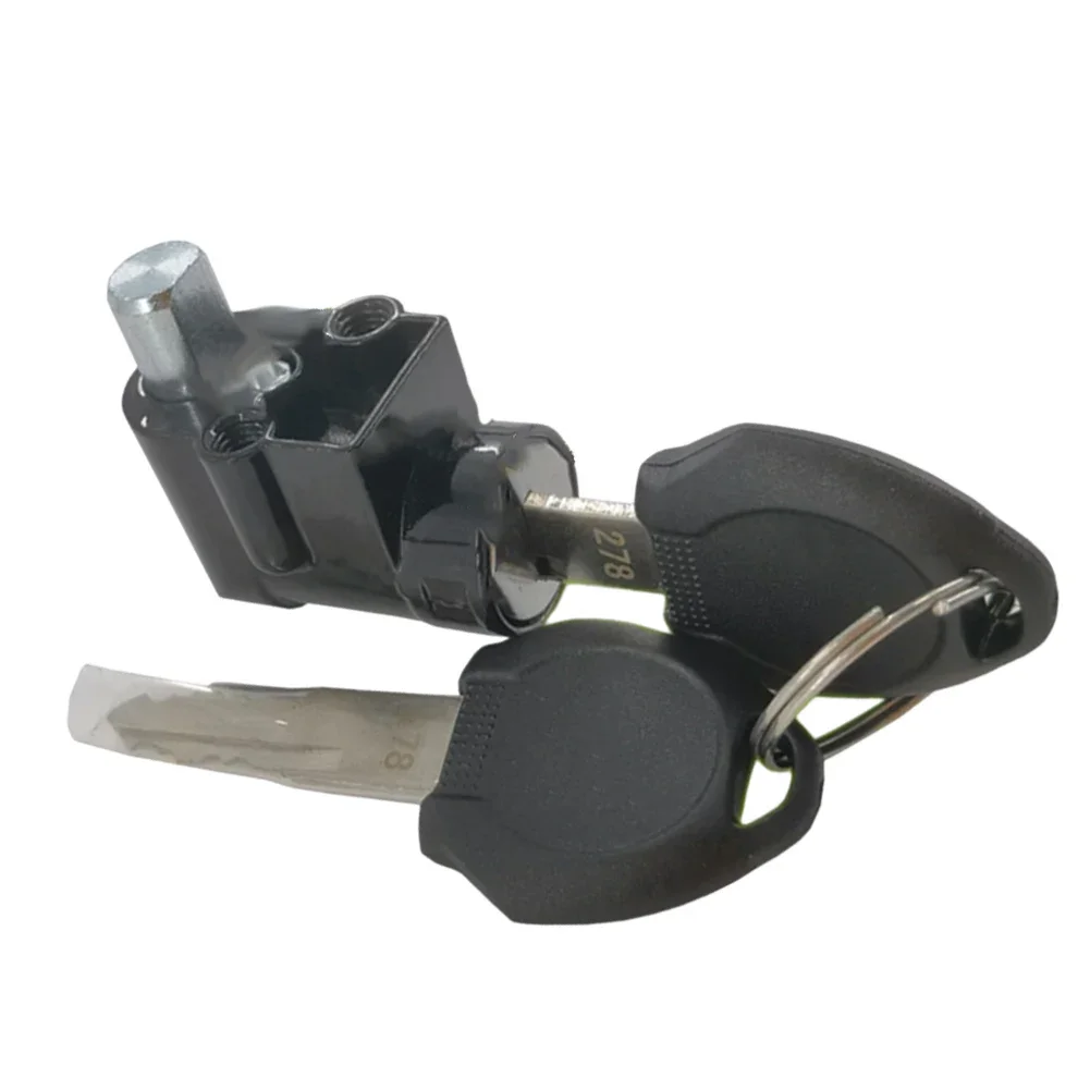 1pc Battery Case Lock With 2 Keys Replacement For Polly Electric Bicycle Battery Case Lock With Ignition On/Off Key Accessories