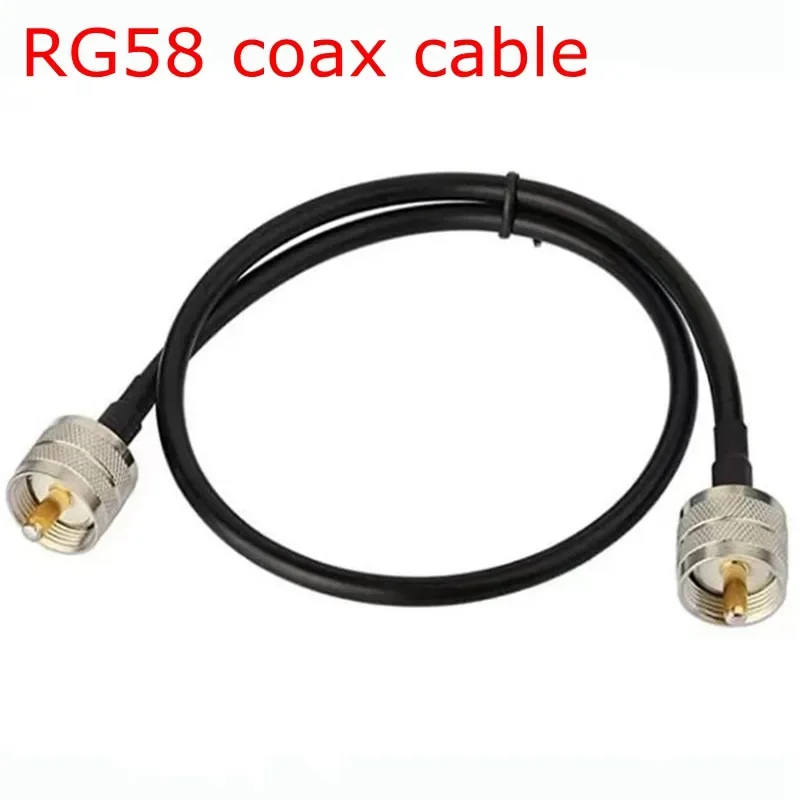 

5pcs RG58 Coax Cable SL16 UHF PL259 Male Connector PL-259 Crimp for RG58 Pigtail Antennm 50CM/1M/2M/5M