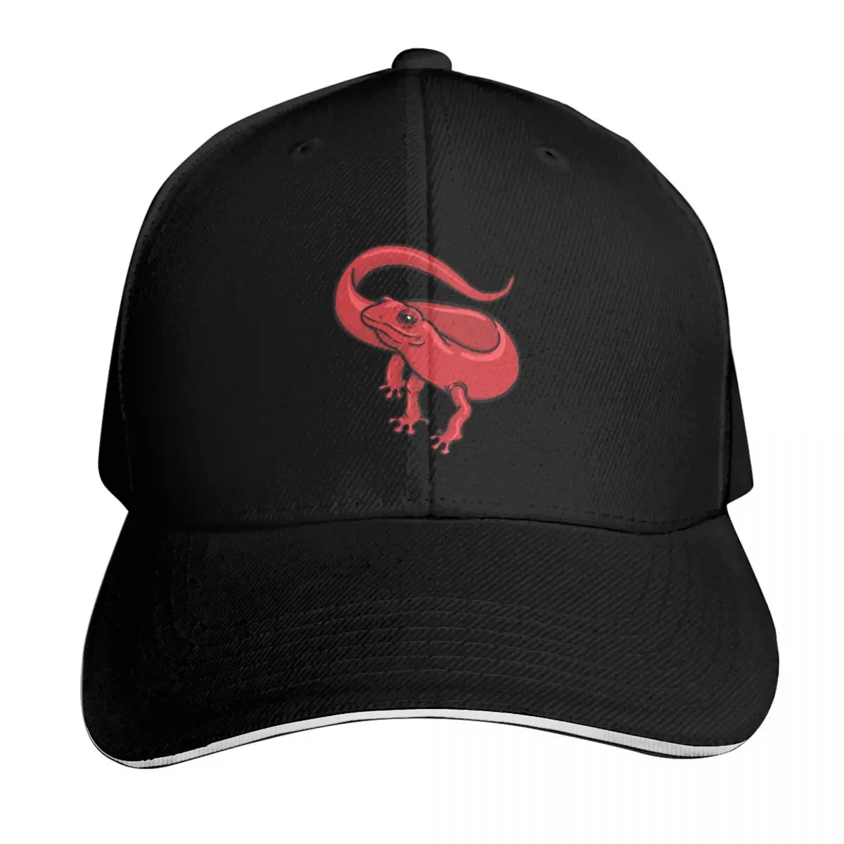 Cute Red Salamander Baseball Cap Strapback Dad Hat Six Panel Structured Crown Sun Protection UPF 50+