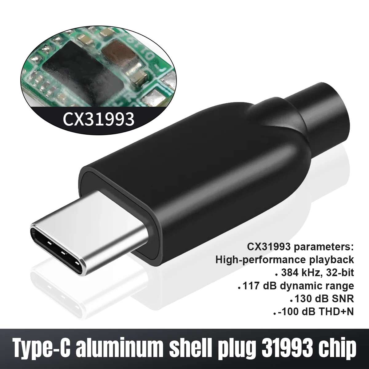 QYFANG 32BIT 384KHz Type-C Plug Single Crystal Vibrating CX31993 Chip Module Mobile Phone Fast Charging Connector DIY Adapter