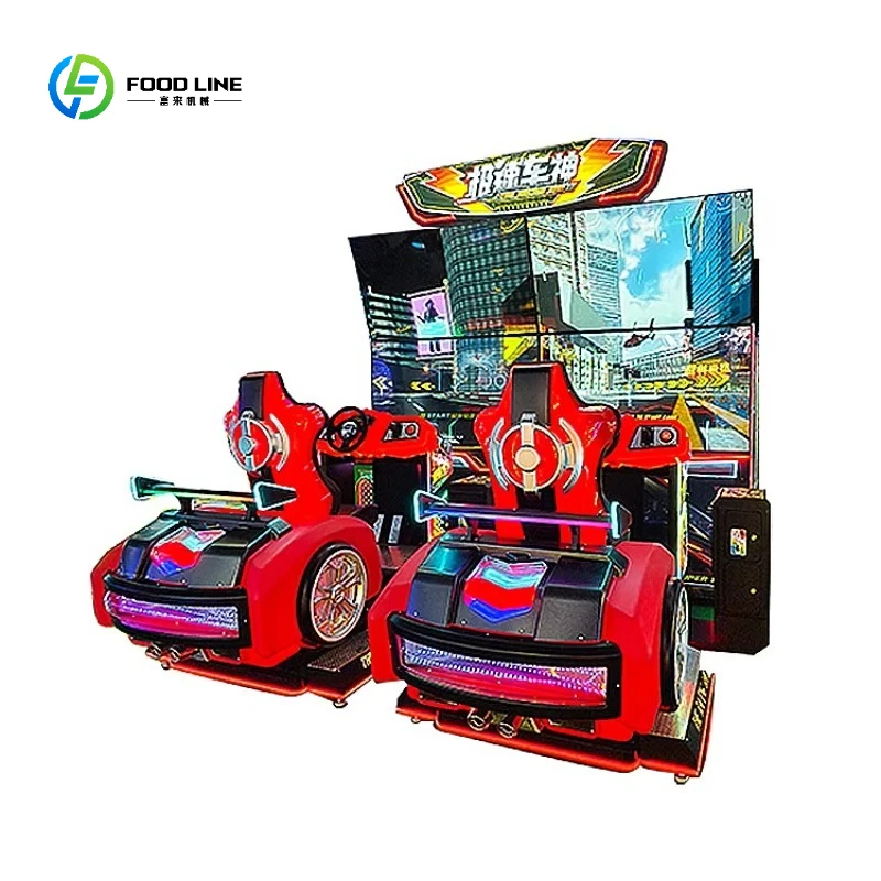 2026 Hot Sale HD Dual Screen Car Racing Machine New Adult Dynamic Sonic Manic Racing Game Metal Coin Operated Games Customized