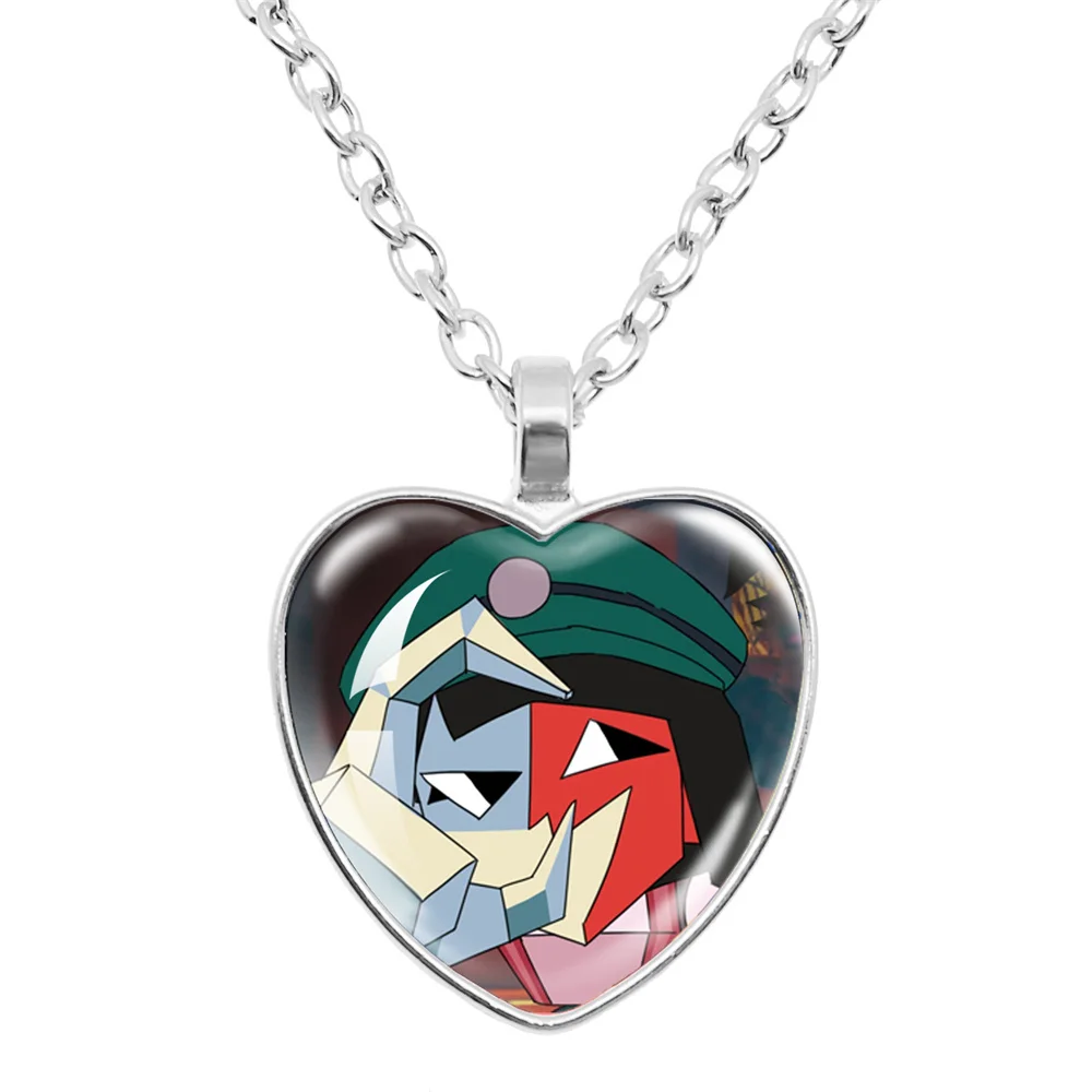 لعبة إينا دريم شواء مجردة فتاة إينا الزجاج القلب قلادة القلائد اكسسوارات القلب قلادة المشجعين المجوهرات هدية