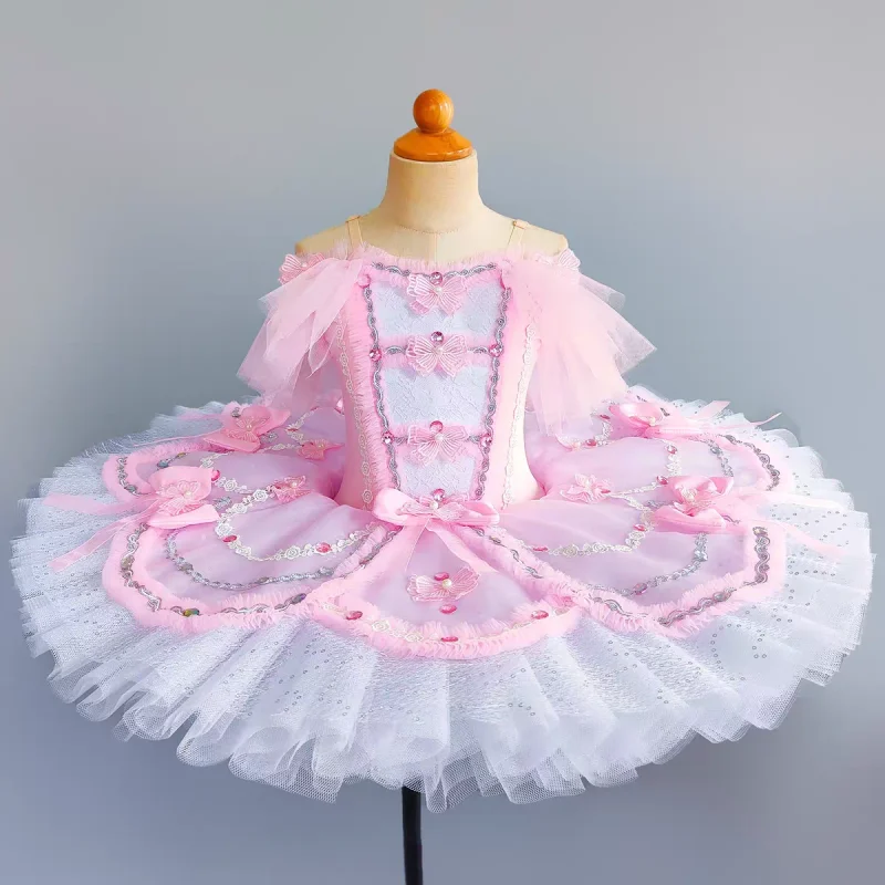 Klassieke professionele ballet tutu volwassen kinderen roze zwanenmeer pannenkoek tutu ballerina party dans kostuum ballet jurk meisjes vrouwen
