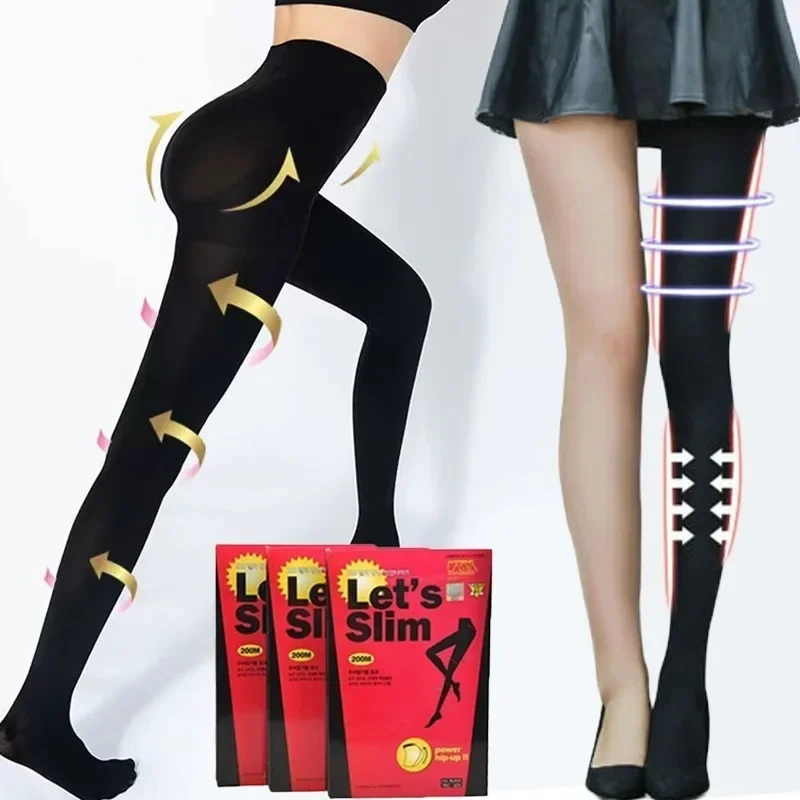 Slim Tights Slimming Leg Pantyhose Women Compression Stockings Sculpting Varicose Veins Fat Calorie Burn Leggings Shaping Stock