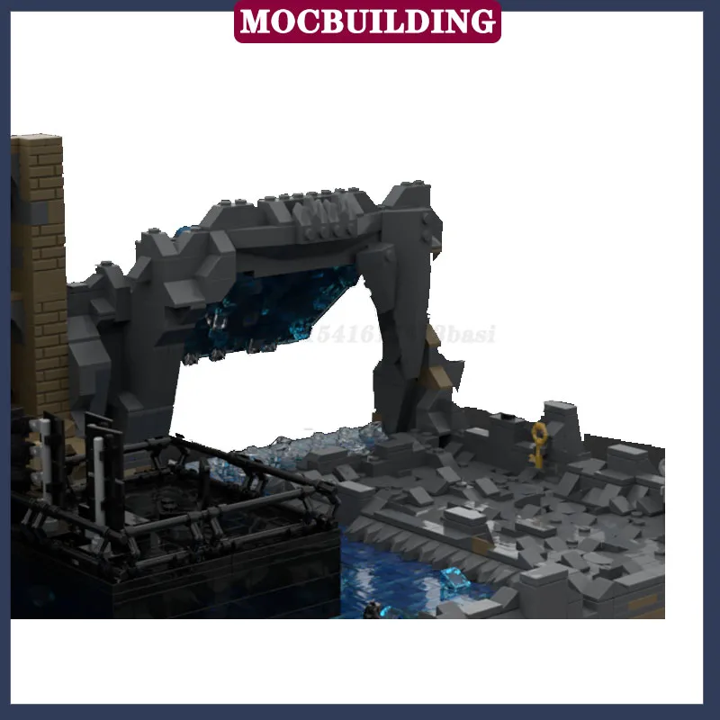 MOC Manor Batchave Waterval Model Bouwstenen Batmobile Assemblage Film Serie Collectie Speelgoed Geschenken