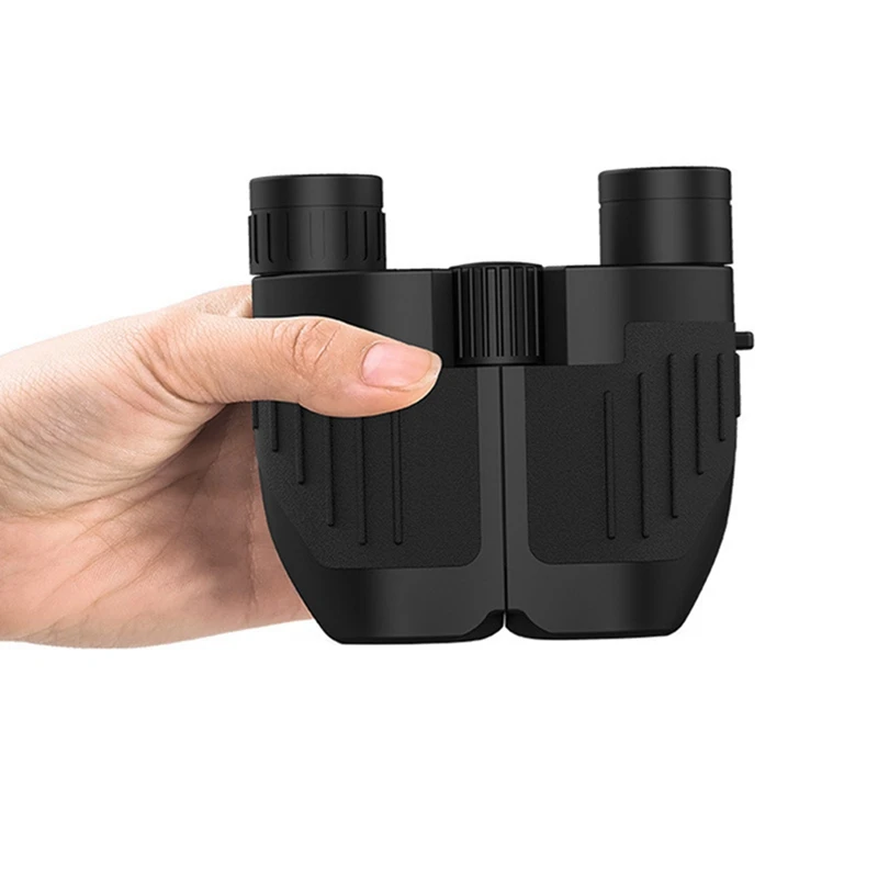 1 Piece 10X25 Outdoor Binoculars Black Outdoor Travel Gear Portable HD Outdoor Sightseeing Binoculars