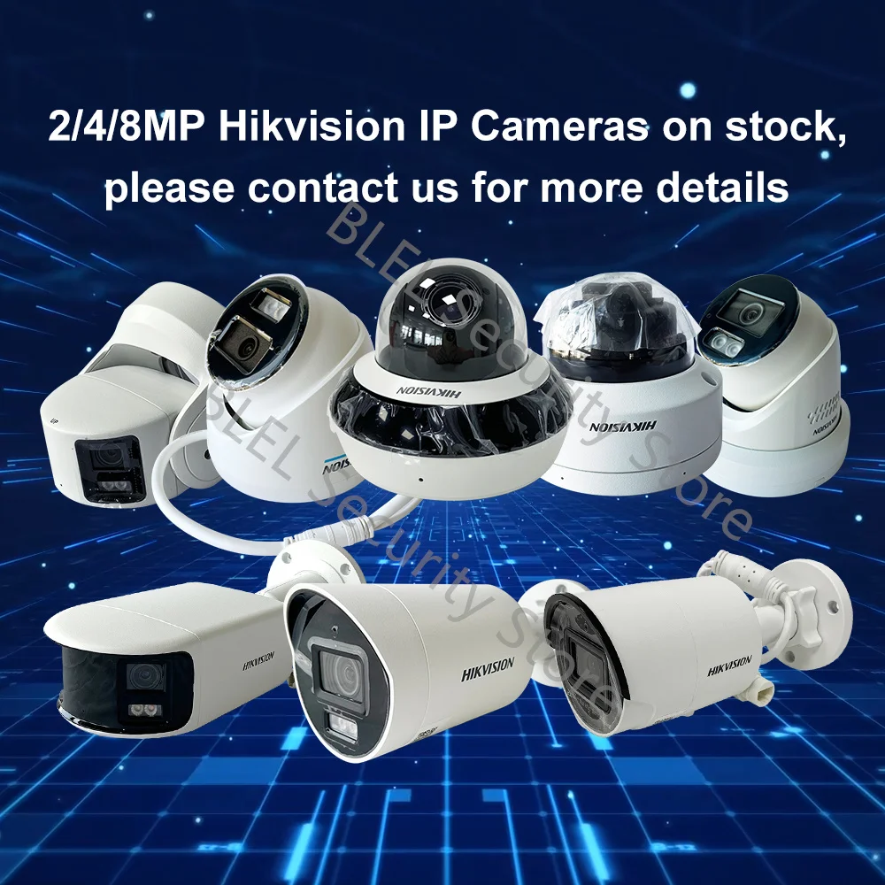 Hikvision-كاميرا ip ذكية 8 ميجابكسل/sl ، إضاءة هجينة مع لون vu ، كاميرا شبكة برجية ثابتة ، صوت مدمج في اتجاهين