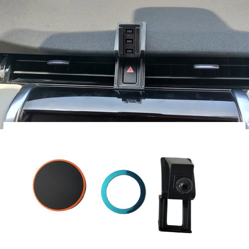   1Set ABS For 2020-2024 Land Rover Discovery Sport Special Car Phone Holder Fixed Bracket Stand Mobile Magnetic Attraction