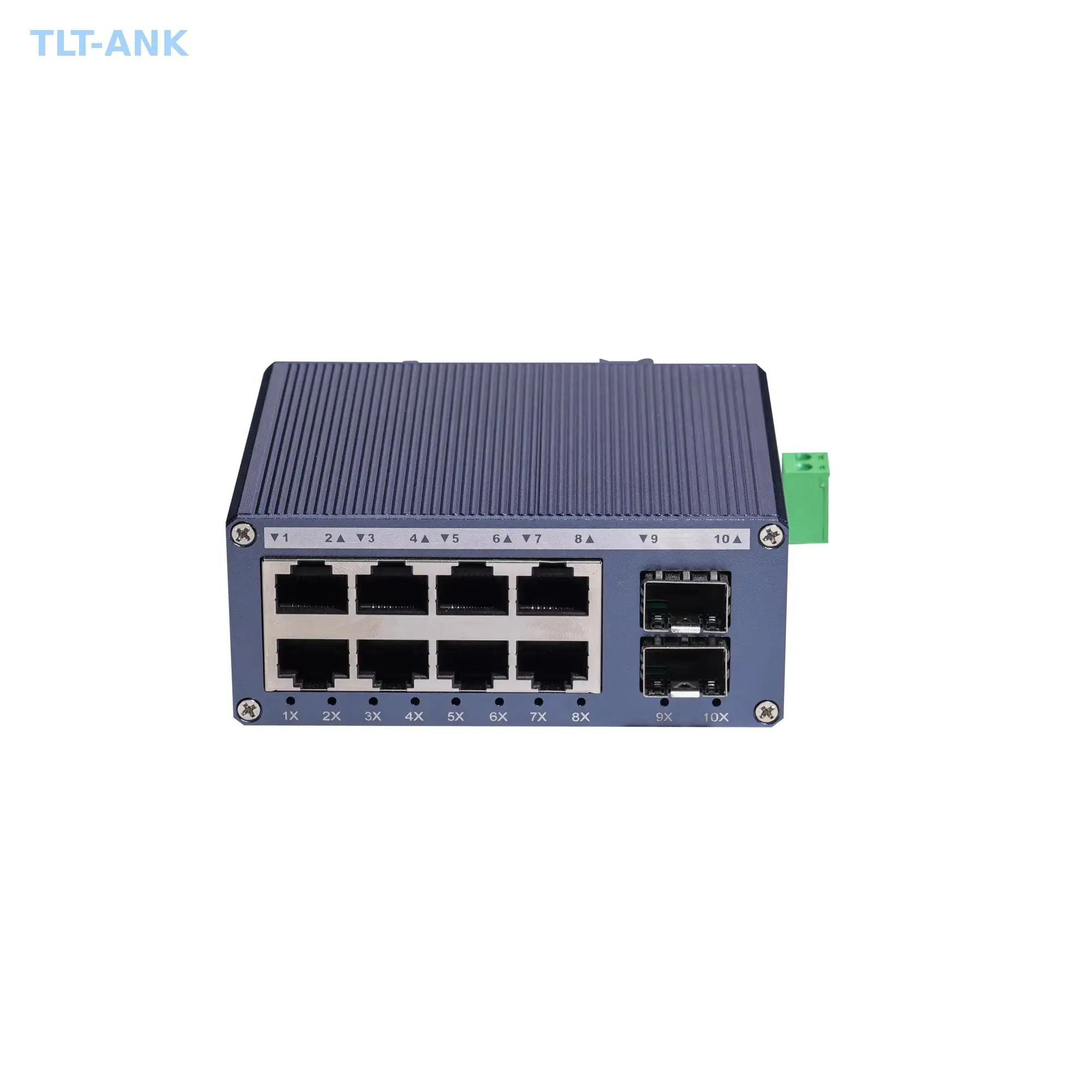 Mini 8-Port Industrial Grade Fast Ethernet Switch 8 10/100Mbps RJ45 with 2 SFP Slot Uplink DIN Rail Installation for FTTH CCTV