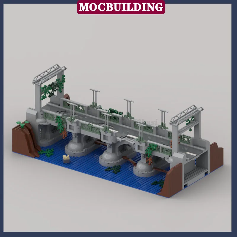 MOC City Bridge Set Model Building Block Assembly War Shelter Collection Series Toy Gifts