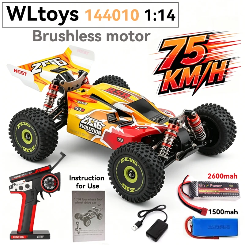 WLtoys 124017 124007 High Speed 75KM/H 2.4G RTR Brushless 4WD RC Car Off-Road Drift Electric Racing Toy for Kids And Adults